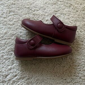 Pepa & Co Chic Burgundy Mary Jane Baby Shoes